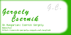 gergely csernik business card